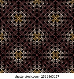 Muster mit Häkeln Granny Quadrat Tapete handgefertigte dekorative Kunst Design Print 
