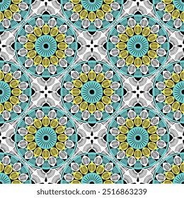Pattern with crochet granny square wallpaper handmade decorative art design print 