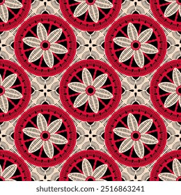 Pattern with crochet granny square wallpaper handmade decorative art design print 