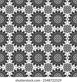 Pattern with crochet granny square wallpaper handmade decorative art design print craft handiwork 	