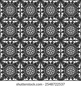 Pattern with crochet granny square wallpaper handmade decorative art design print craft handiwork 	