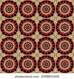 Pattern with crochet granny square wallpaper handmade decorative art design print