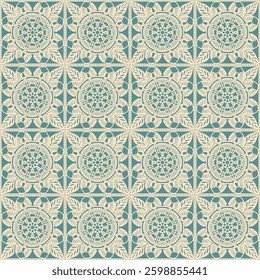 Pattern with crochet granny square wallpaper handmade decorative art design print