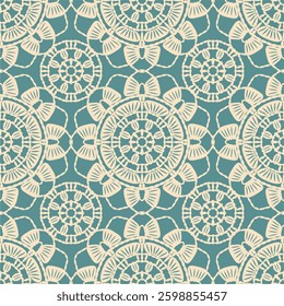 Pattern with crochet granny square wallpaper handmade decorative art design print