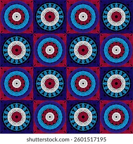 Pattern with crochet granny square wallpaper handmade decorative art design print