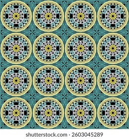 Pattern with crochet granny square wallpaper handmade decorative art design print