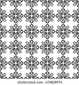 Pattern Cross Monochrome paint decoration