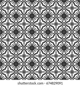 Pattern Cross Monochrome paint decoration