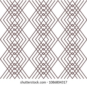 A pattern of crossed linear rhombuses.Rich colors.Geometrical figure.Template for use and decoration.Geometric abstract composition.A clear order of elements in a given direction.