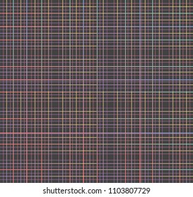 Pattern with crossed lines in diferent colors. Fractal composition. Abstract Seamless vector background. Modern colorful texture.