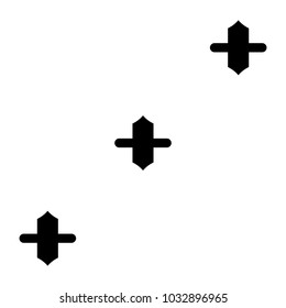 Pattern with crosses ornament. Background with repeated cross shapes ornamentation. Ancient embroidery wallpaper. Ethnic motif. Digital paper, textile print, web design, page fill. Vector illustration