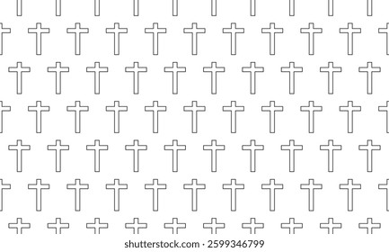 Pattern of crosses symbol isolated on white