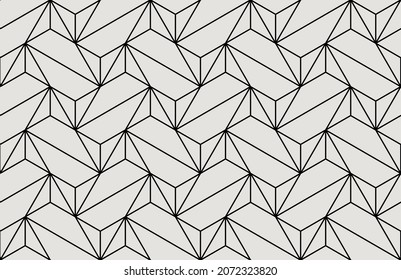 Pattern with crossing intersecting diagonal lines on light background. Abstract geometric Seamless texture. Stylish vector monochrome lattice. Swatch for textile, fabric, wrapping.