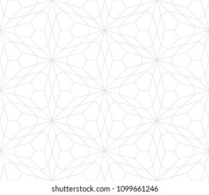 Pattern with crossing thin lines and geometric shapes. Seamless linear swatch. Stylish fractal texture. Abstract arabic background.