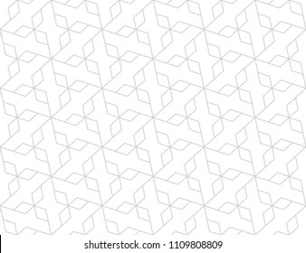 Pattern with crossing thin lines and geometric shapes. Seamless linear swatch. Stylish fractal texture. Abstract arabic monochrome  background.

