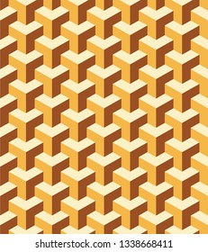 Pattern cube background. Completely seamless.
