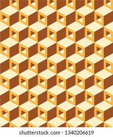 Pattern cube background. Completely seamless.