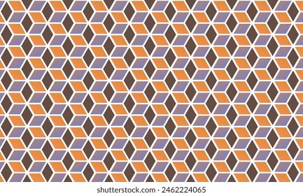 Pattern cube background. Completely seamless, abstract cube pattern. Colorful design, geometric 3d vector wallpaper, cube pattern background.