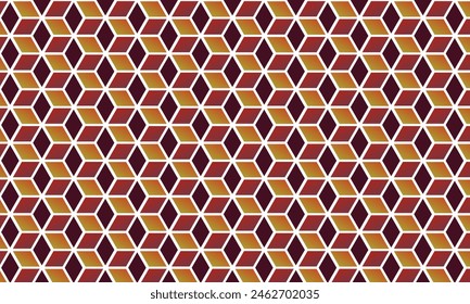 Pattern cube background. Completely seamless, abstract cube pattern. Colorful design, geometric 3d vector wallpaper, cube pattern background.