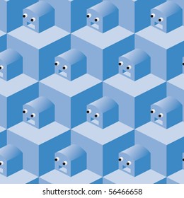 pattern cubes robot