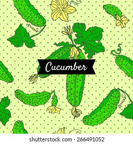 pattern with cucumbers