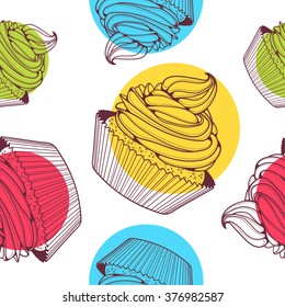 Pattern cupcake color