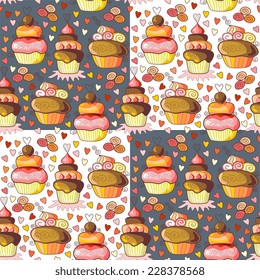 Pattern of cupcakes
