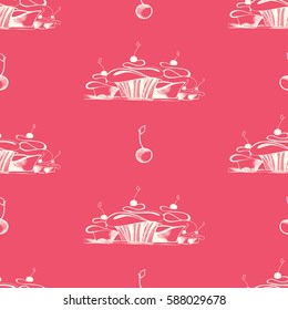 pattern with cupcakes and sweets