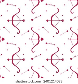 The pattern with cupid's arrows. The pattern for Valentine's Day. Seamless pattern