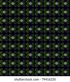 pattern with curl and flower seamless texture