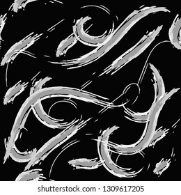 Pattern of curlicues paints. Abstract circle grunge texture.