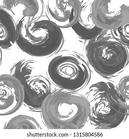 Pattern of curlicues paints. Abstract circle grunge texture.