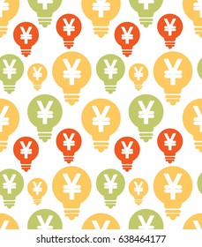 pattern currency and bulb yen