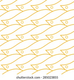 Pattern curve leaves-like shapes. Seamless background design in vector.