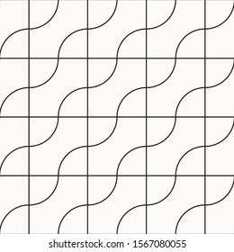 Pattern of curve and square background. Pattern is on swatch panel.
