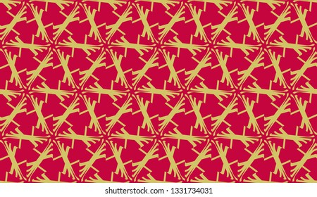 Pattern with curved line. Triangles style. Vector illustration. For you home interior wallpaper, fashion print