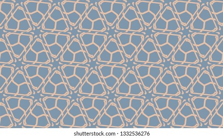 Pattern with curved line. Triangles style. Vector illustration. For you home interior wallpaper, fashion print