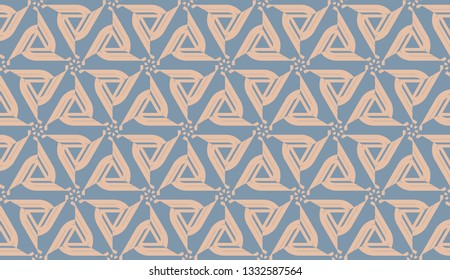 Pattern with curved line. Triangles style. Vector illustration. For you home interior wallpaper, fashion print