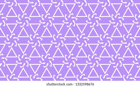 Pattern with curved line. Triangles style. Vector illustration. For you home interior wallpaper, fashion print