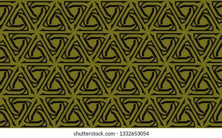 Pattern with curved line. Triangles style. Vector illustration. For you home interior wallpaper, fashion print