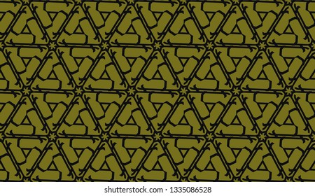 Pattern with curved line. Triangles style. Vector illustration. For you home interior wallpaper, fashion print