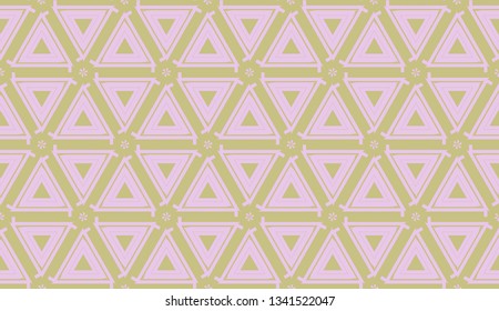 Pattern with curved line. Triangles style. Vector illustration. For you home interior wallpaper, fashion print
