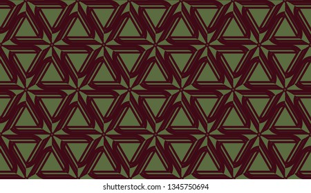 Pattern with curved line. Triangles style. Vector illustration. For you home interior wallpaper, fashion print