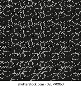 The pattern of curved lines, loop, seamless vector background.