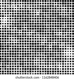 The pattern of the curves of scattered squares on white background