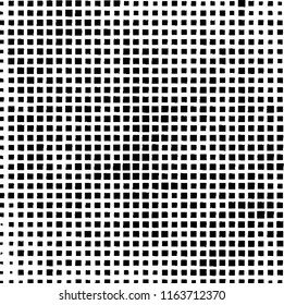 The pattern of the curves of scattered squares on white background
