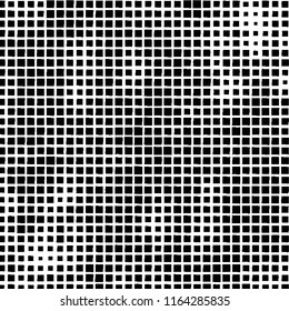 The pattern of the curves of scattered squares on white background