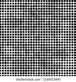 The pattern of the curves of scattered squares on white background