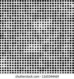 The pattern of the curves of scattered squares on white background