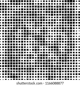 The pattern of the curves of scattered squares on white background